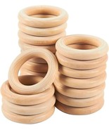 Juvale 20 Pack Unfinished Natural Wood Rings For Crafts, Macrame Project... - $168.21 MXN