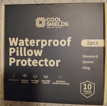 Cool Shields Waterproof Hypoallergenic Pillow Protectors - 2 Pieces King Size - £21.63 GBP