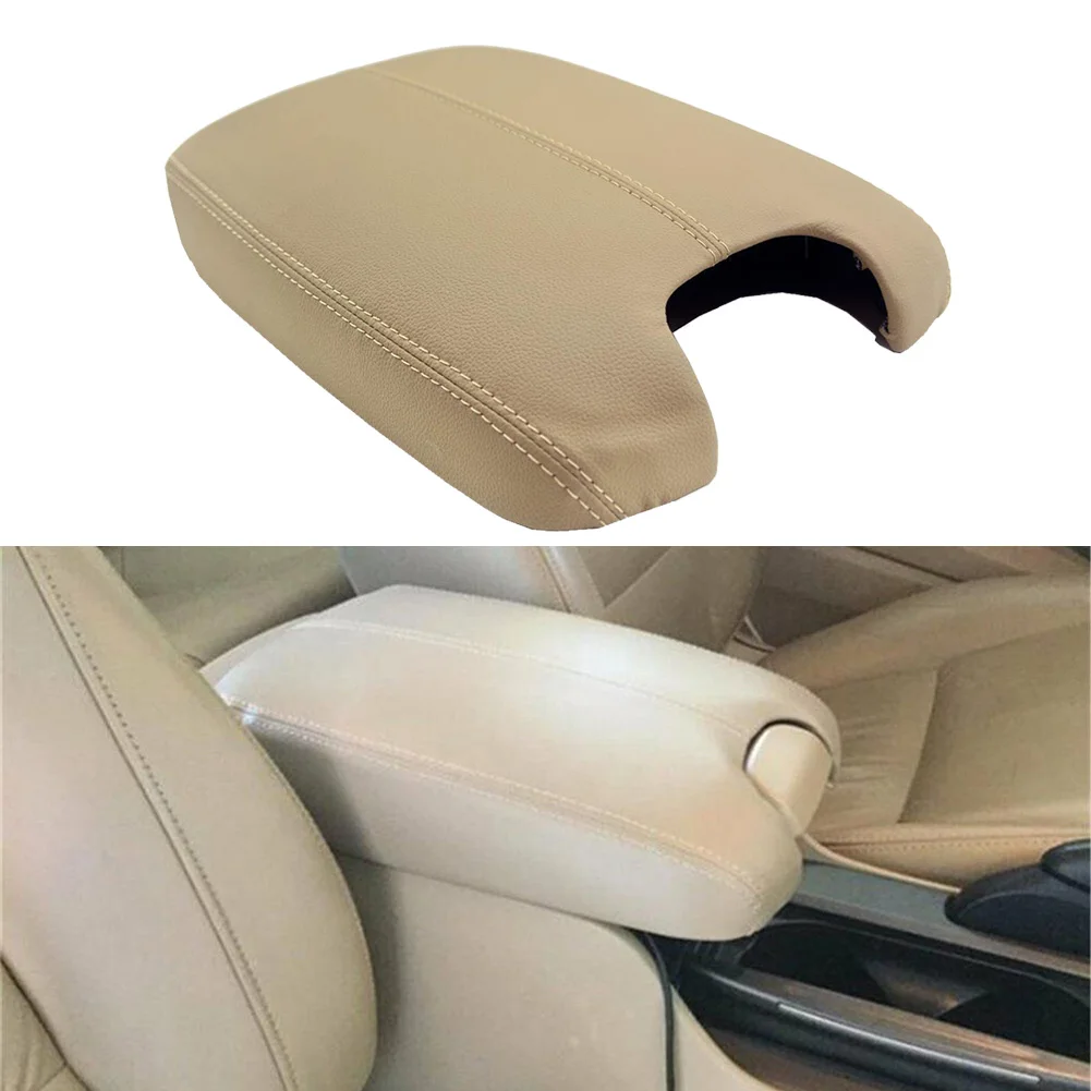 Car Center Console Armrest Cover For Honda Accord 2008-2012 - Beige Leather - £11.29 GBP