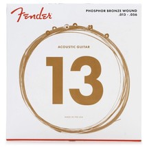 Fender Phosphor Bronze Acoustic Guitar Strings, Ball End, 60M .013-.056 - $14.99
