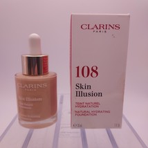 Clarins Skin Illusion Natural Hydrating Foundation 1oz 108 SAND - $557.31 MXN