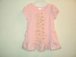 NEW Gymboree Baby Sara Dress Size 24 Months Peach-Pink Short Sleeves - £18.55 GBP