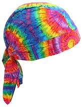 Tie Dye Doo Rag USA Made Headwrap 1960s Hippie Bandana Skull Cap Durag M... - £10.97 GBP