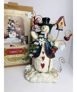 Grandeur Noel  Snowman Tin Stocking Holder or Tabletop Sculpture Collect... - $77.50