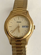 VTG Pulsar Ladies Quartz 26mm Water Resistant Watch Day/Date Expansion Band - £4.44 GBP