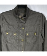 J Crew Jacket Women&#39;s XS Green Relaxed Boyfriend Field Snap Zip - $44.81 CAD