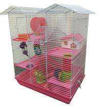 Pink Large 5-Floor Twin Tower Hamster Cage Home Dagus Gerbil Mouse Mice ... - £72.10 GBP