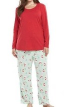 Womens Pajamas Christmas Jockey Plus Snowman 2 Pc Winter Fleece PJ&#39;s Set... - £22.15 GBP