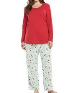 Womens Pajamas Christmas Jockey Plus Snowman 2 Pc Winter Fleece PJ&#39;s Set... - £21.80 GBP