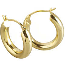 Anyco Earrings Gold Plated Minimalist Small Geometric Round Stud For Women Girl  - £35.12 GBP