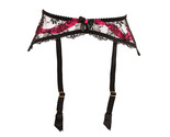 AGENT PROVOCATEUR Womens Suspenders Lace Sheer Maddy Black/Pink Size M - $96.83