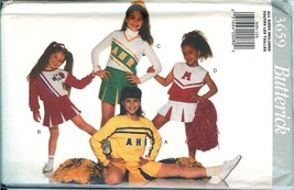 Butterick 3659 Girls 4-14 Cheerleader Costume Uniform Pattern Top Skirt ... - $16.81