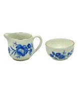 Old Foley James Kent Staffordshire England Blue White Creamer Sugar Set ... - $12.99