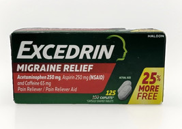 Excedrin Migraine Relief Pain Reliever Aid 125 Caplets Exp 05/2027 - $13.85