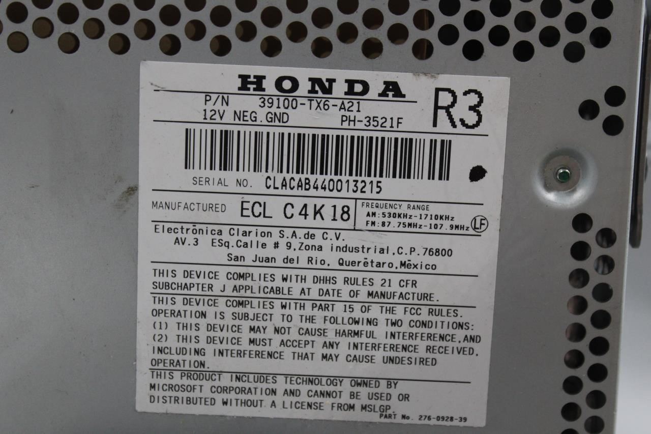 Audio Equipment Radio US Market Receiver Assembly Base 2014-2015 ACURA ILX 41068 Item image 3