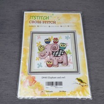 Itstitch Cross Stitch Kit Elephant And Owl #D940 Craft Project Nursery D... - £9.49 GBP
