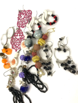 Earring lot Mod Mix Vintage to Modern pierced bohemian post danglers boho retro - £13.23 GBP