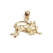 2.10Ct cricket insect Charm fine jewelry Pendant solid 14k Yellow Gold Over - £53.41 GBP