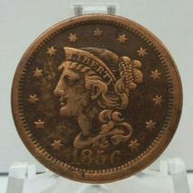 1856 1C United States Braided Hair Liberty Head Large Cent EF Upright 5  2021002 - £71.92 GBP