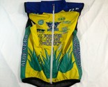 Louis Garneau Ciclismo Maglietta Jersey Uomo M Blu Giallo Verde Full Zip... - $16.69