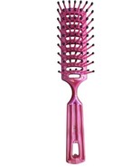 Pink Unbranded Vented Brush With Black Ball Tip 7 Inches Long USA Made - $18.22 CAD