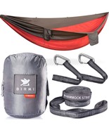 Birmi Portable Double Hammock with Straps Waterproof Sack 500lb New - £28.01 GBP