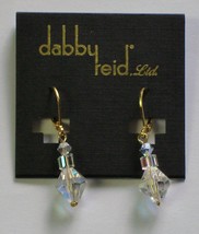 Dabby Reid Ronnie Mae Swarovski AB Crystal Earrings 24k Gold-plated RME4123G - £12.46 GBP