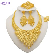 Ethiopia Indian Gold Color Jewelry Sets Wedding African Party Gift Choker Neckla - £34.66 GBP