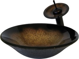 Oil Rubbed Bronze Glass Vessel Bathroom Sink Set By Novatto Sanguinello. - £329.46 GBP