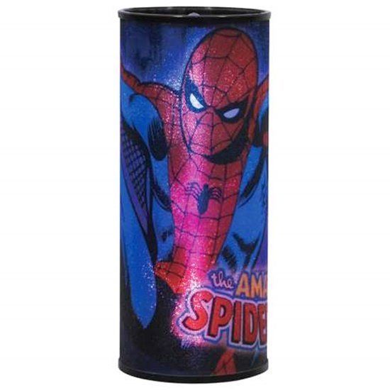 Amazing Spider-Man Wrap-Around Art Cylindrical Changing Colors Night Light BOXED - $16.44