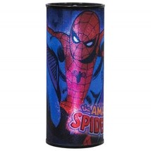 Amazing Spider-Man Wrap-Around Art Cylindrical Changing Colors Night Light BOXED - £12.84 GBP