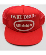 Dart Drug Glidden Paint Hat Red Mesh Snapback Hat 1980s Vintage - £5.30 GBP