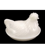 Hazel Atlas Platonite Glass Hen On Nest, Covered Basket Dish, Vintage 1930s - $278.45 MXN