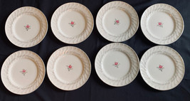 8 Vintage Pink Rose Royal Swirl Fine China 10 Inch Dinner Plates - $37.62
