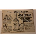 1977 Jim Beam Sunday Punch Vintage Print Ad pa18 - $152.62 MXN