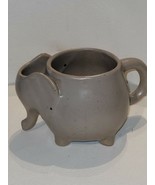 Stonewear Elephant Coffee Mug With Tea Bag Holder Ceramic Pottery - £11.77 GBP