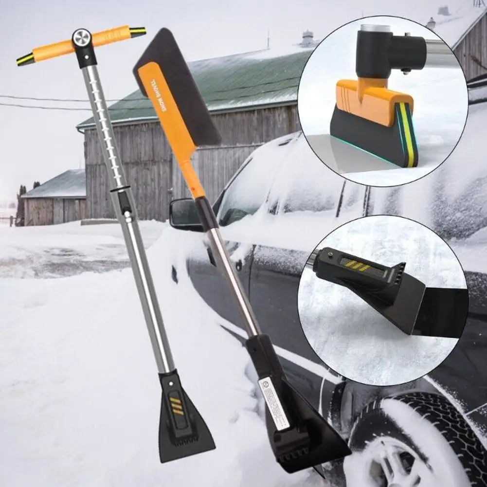 Winter Detachable Car Snow Sweeping Shovel with EVA Foam Handle Auto Cleaning - £27.19 GBP