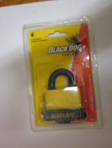 Black Dog 55127 Padlock Lock and key lamintated steel &amp; abs coated yellow - £15.51 GBP