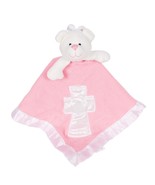 Baby Boom Christian Lovey Security Blanket Teddy Bear Angel Cross Pink B... - £15.51 GBP