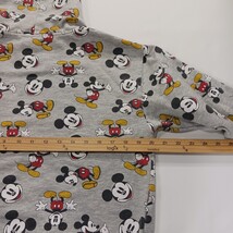 Disney Mickey Mouse Youth Medium Hoodie Gray All Over Print Pullover Sweatshirt image 6