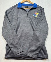 University of Kansas Jayhawks 1/4 Zip Pullover Top Gray Shirt Colosseum ... - $19.59