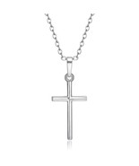 Christian Jesus Cross Pendant Necklace Stainless Steel Unisex Crucifix J... - $374.21 MXN