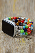 Synthetic Imperial Jasper Beaded Watchband Bracelet - $22.47