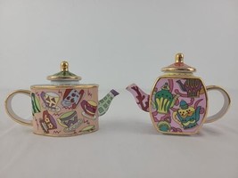 Vivian Chan Set Miniature Teapot Tea Cup Floral Multi Color 2002 Vtg Lot... - £15.58 GBP