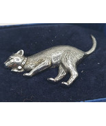Curious Cat Silver Plated Lapel Pin Brooch - $29.64