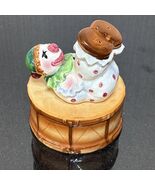 Vintage Clown Salt &amp; Pepper Shakers Set Acrobat Drum with Original Cork ... - $26.88 CAD