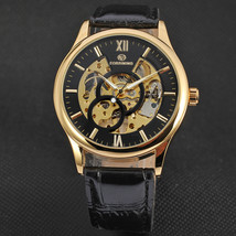 Foreign Trade Jaragar/Forsining Watch Hollow Manual Mechanical Watch Belt Watch - $44.00