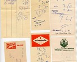 6 Receipts 1969 Beer Stiegl Heininghaus Adambrau Konig Scharlachberg Fei... - £23.74 GBP