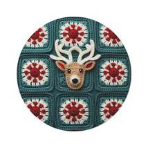 Christmas Reindeer Crochet, Wintry Wonderland Design, Festive Stag Motif. Embrac - $149.60