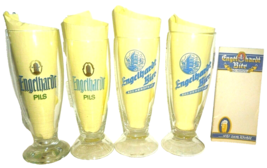 4 Engelhardt +1973 Bad Hersfeld Pils &amp; Bier German Beer Glasses &amp; Invoic... - $29.95